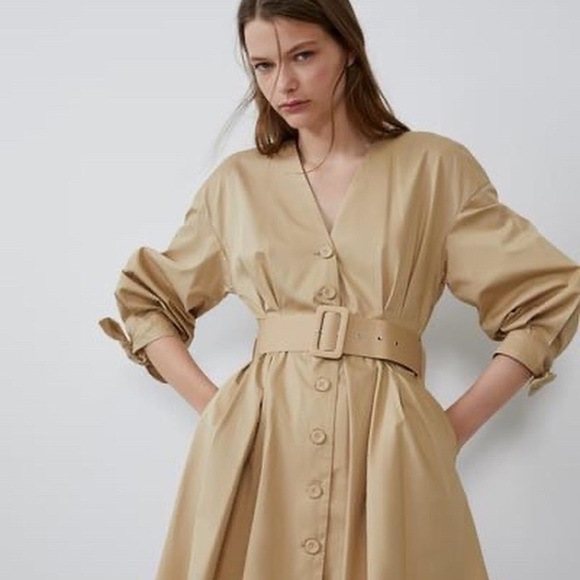 Zara Belted Mini Dress *Blogger favorite* - Picture 1 of 7